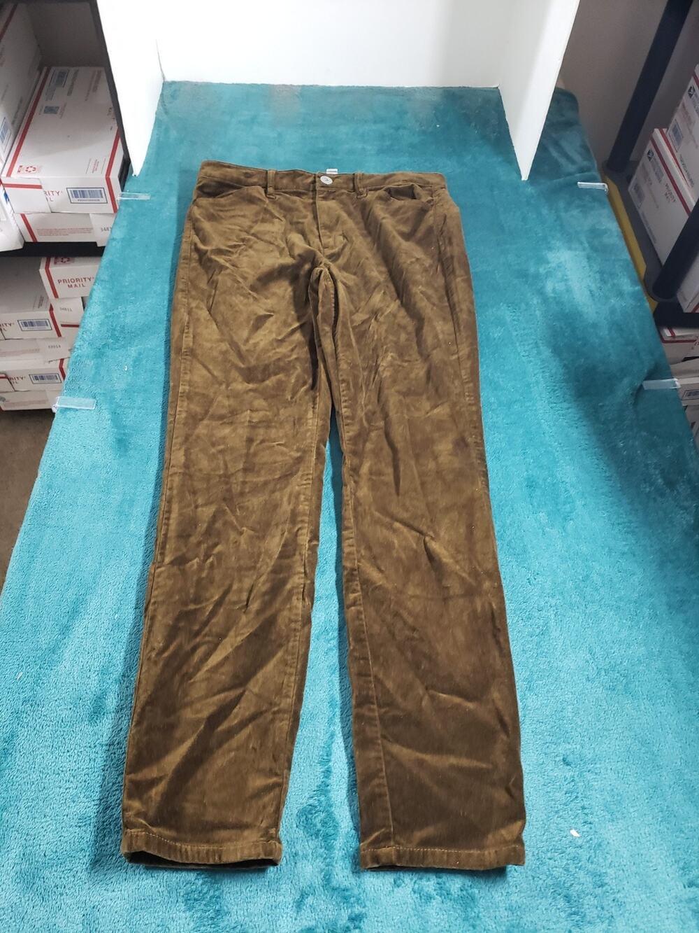 J Jill Jeans Size 6 Womens Brown Velvet Stretch Pants Ladies Mid Rise Skinny